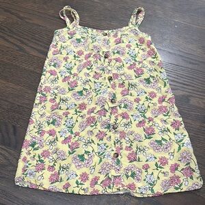 btween Yellow Floral Kids Casual Dress Sz 8